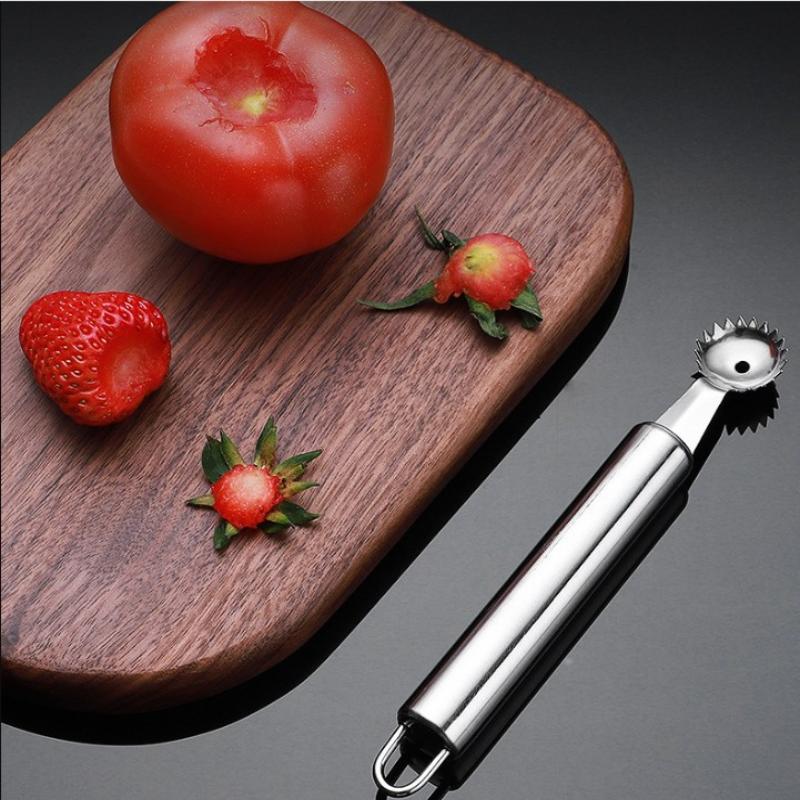 Meal Prep Chef - ステンレス製トマトコアラー、多機能フルーツハラー、イチゴ、サクランボ、キッチンでの食品調理用ツール