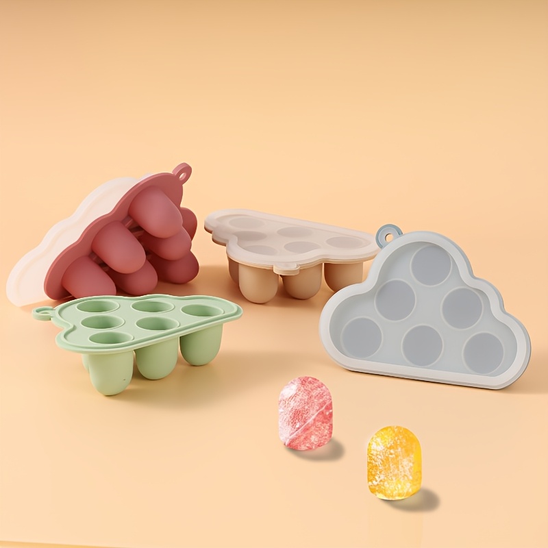 Meal Prep Freezer - 2 個/1 個ミニベビー果物野菜冷凍庫型蓋付き、フルーツフィーダー用シリコンフードトレイ、母乳歯が生える給餌トレイ