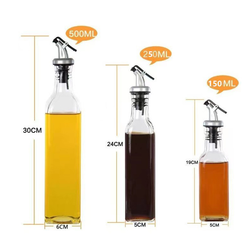 Herb Keeper Bottle - キッチンガラスオイルボトル、醤油酢用多目的調味料ディスペンサー、漏れ防止オイルコンテナ