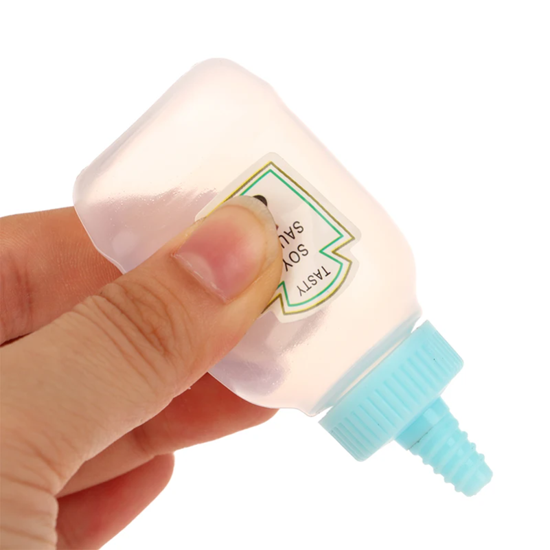 Herb Keeper Bottle - 4 ピース/セットミニソースボトルケチャップ蜂蜜サラダ容器ボトルポータブルソースジャー収納ランチボックスドレッシングディスペンサー -