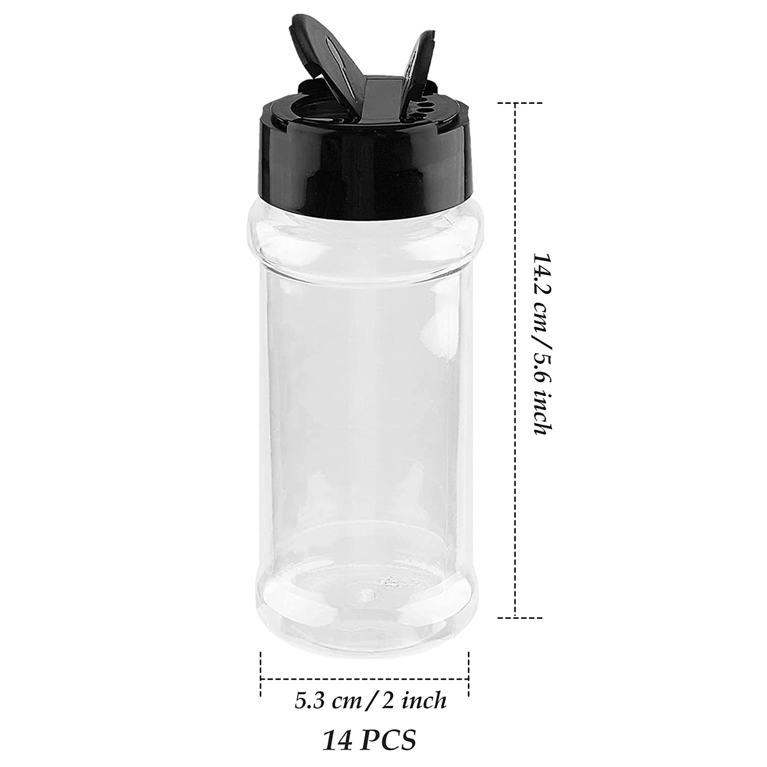 Herb Keeper Bottle - 8オンスのスパイスジャー、シェイカー蓋付き、空のスパイスジャー、スパイス、ハーブ、調味料粉末を保管するための調味料容器、最高評価