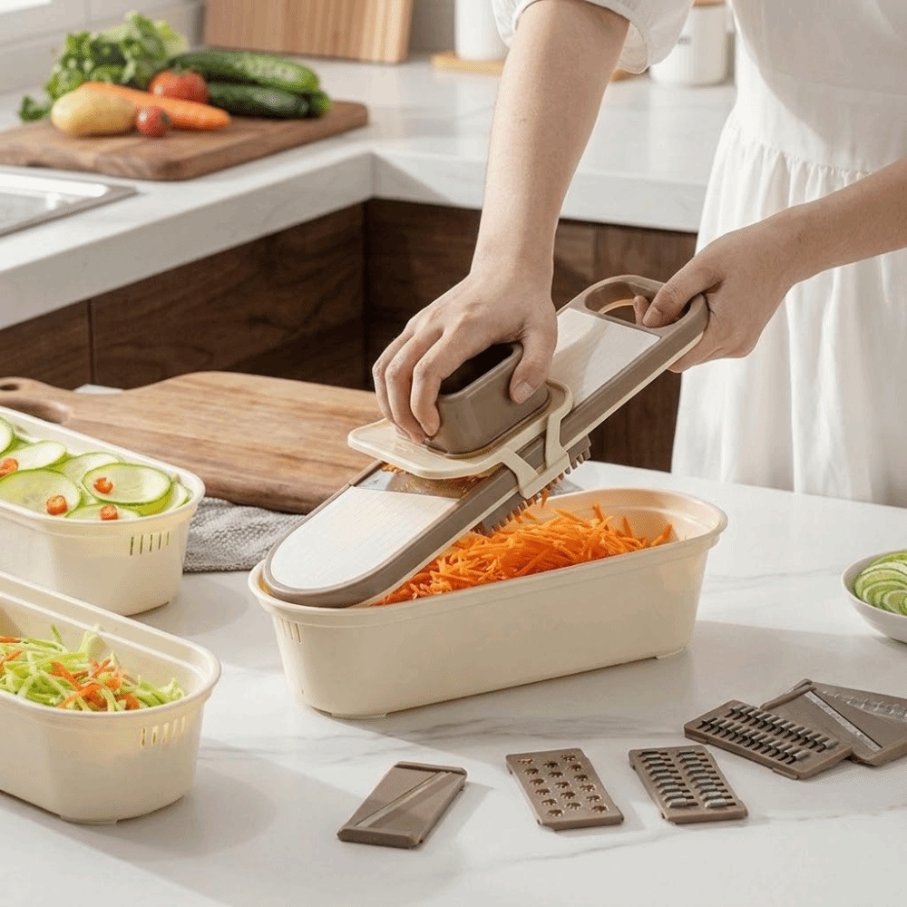 効率的な手動野菜カッター、ハンドプロテクター付きプラスチック - Meal Prep Manual のレビューと価格