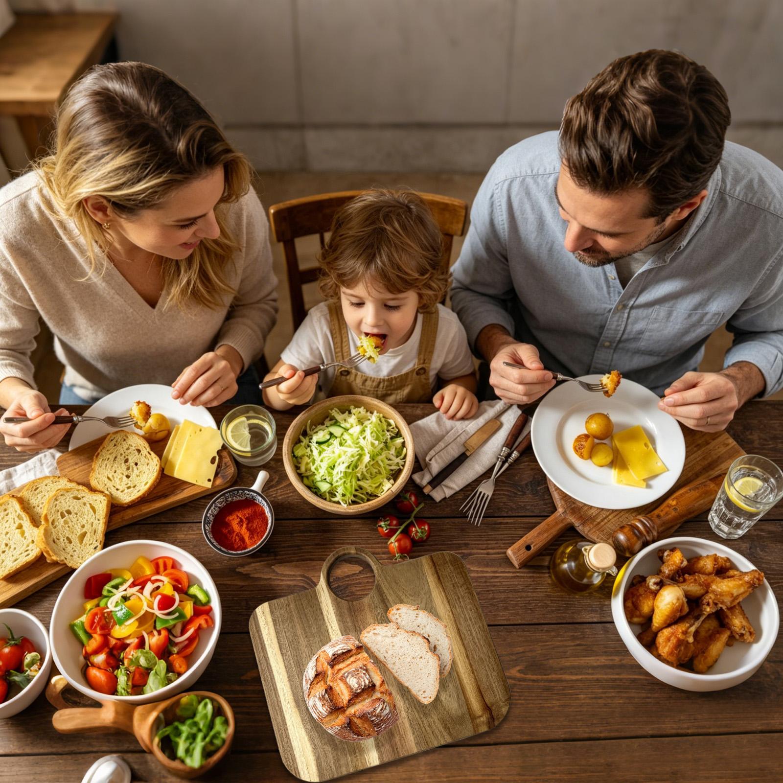 キッチン用まな板 滑り止め付き 装飾的なバッグ型 大型木製ま - Meal Prep For Cutting のレビューと価格