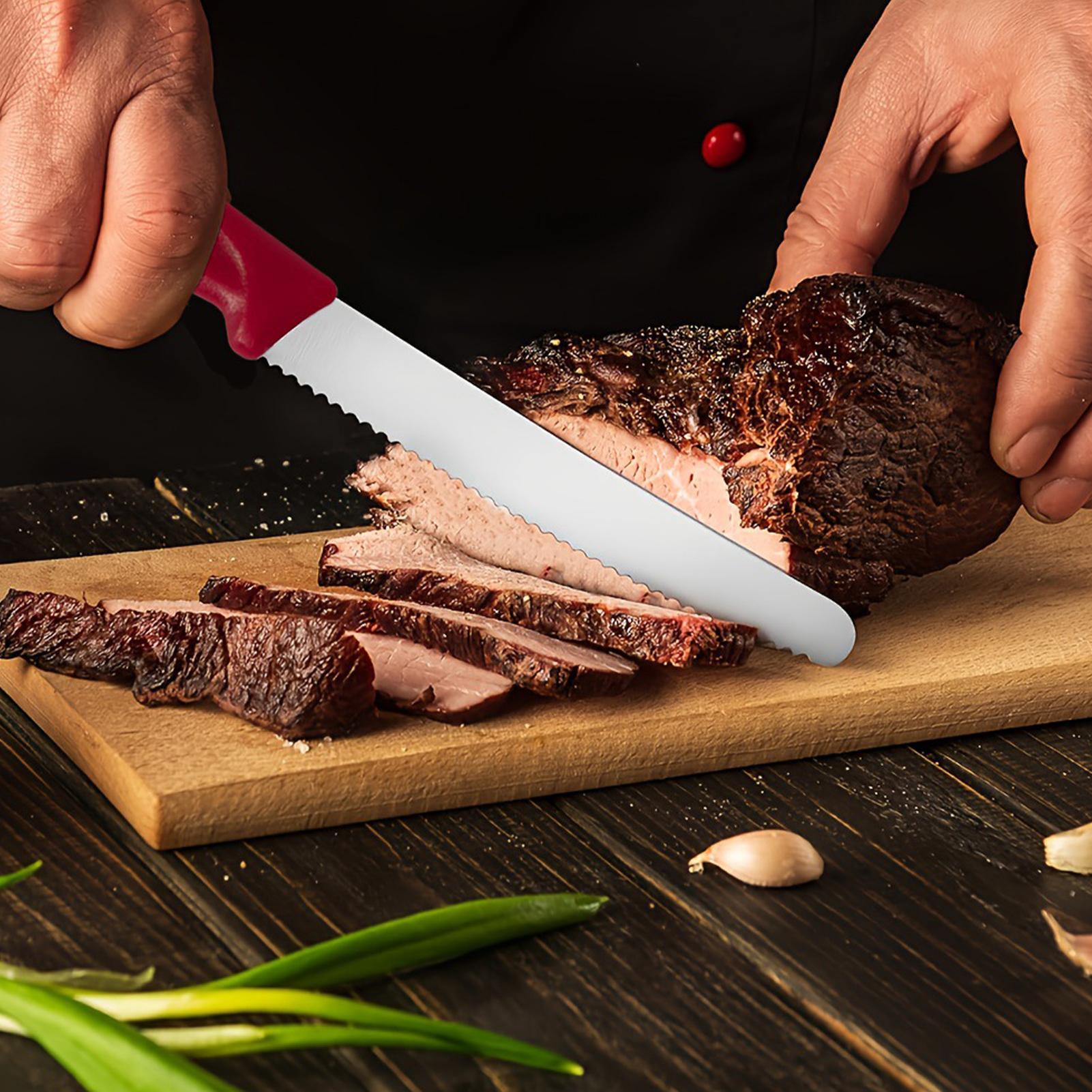 鋸歯状ステーキカッター 5 個ステンレス鋼鋸歯状の正確な切断 - Meal Prep For Cutting のレビューと価格