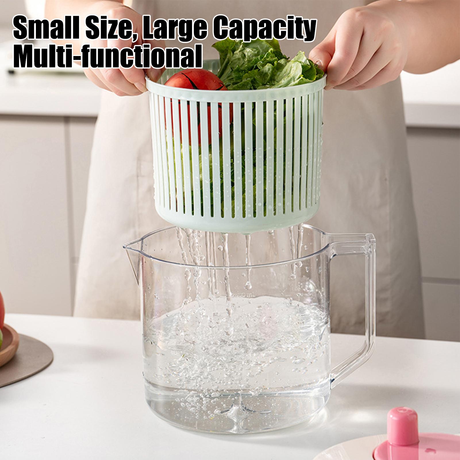 サラダスピナー手動野菜洗浄ボウルキッチンガジェットレタススピ - Meal Prep Manual のレビューと価格