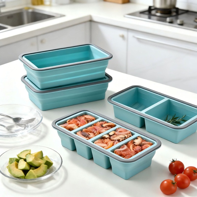 シリコン製冷凍トレイ、蓋付き、スープ用、食事準備用、シリコン - Meal Prep Freezer のレビューと価格