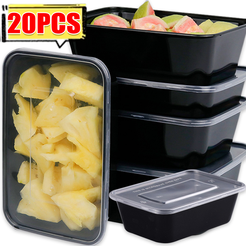 10/20x 食品保存容器 蓋付き 食事準備容器 使い捨て漏 - Meal Prep Chef のレビューと価格