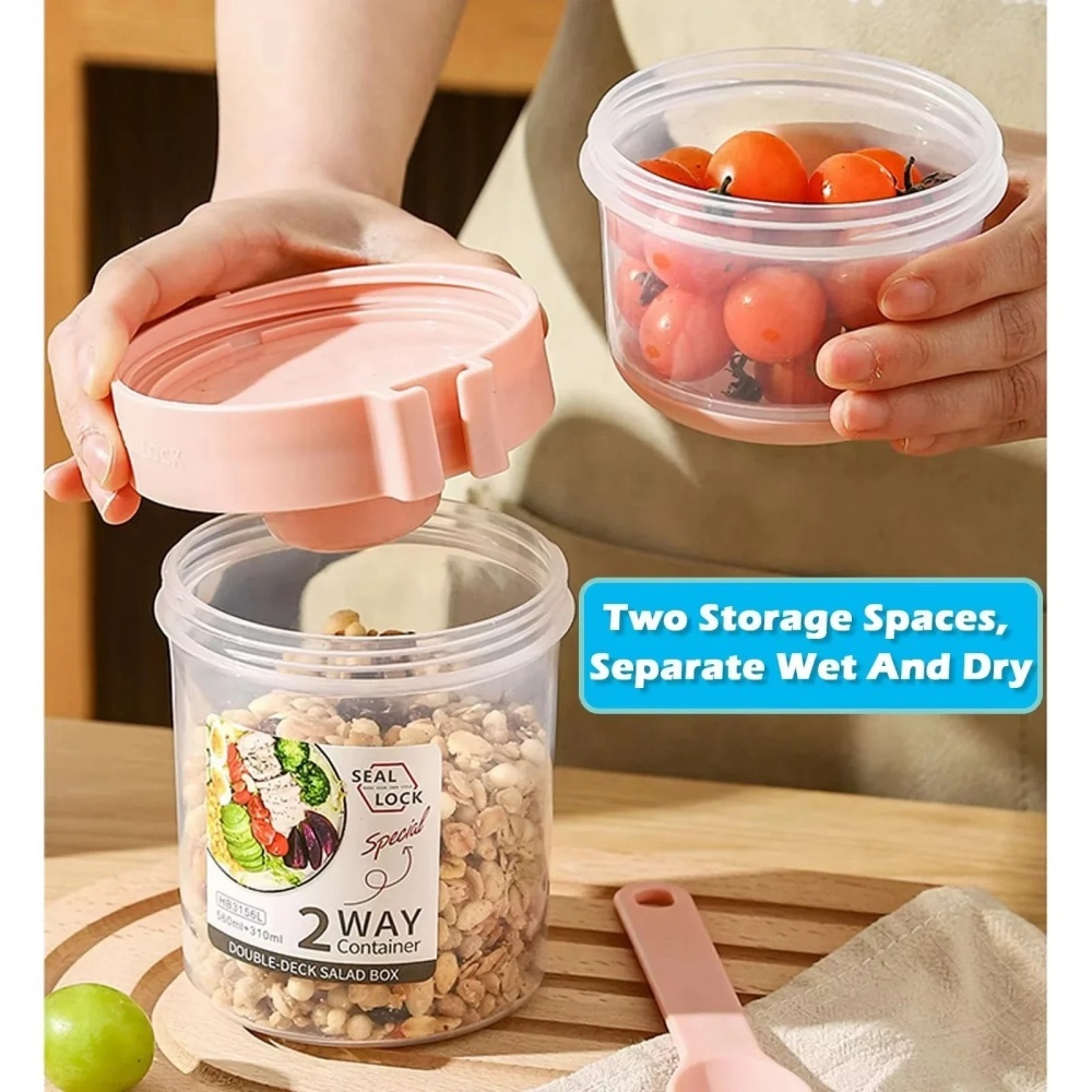 ポータブルサラダカップ朝食カップ食品分層ヨーグルトシリアルオ - Meal Prep Oatmeal Jars のレビューと価格
