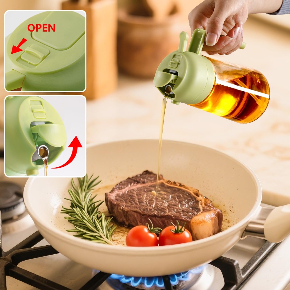 2in1オイルディスペンサー/注ぎ口付きオリーブオイルスプレ - Herb Keeper Bottle のレビューと価格