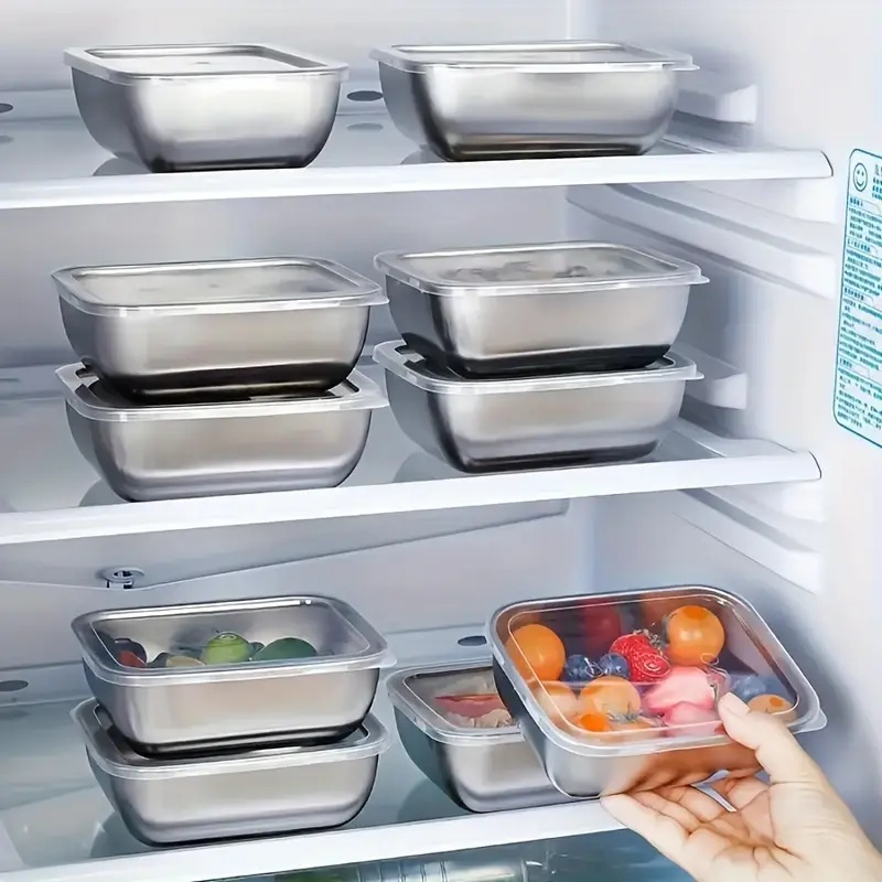 5個セット ステンレス製食品保存容器、積み重ね可能な食事準備 - Meal Prep Chef のレビューと価格