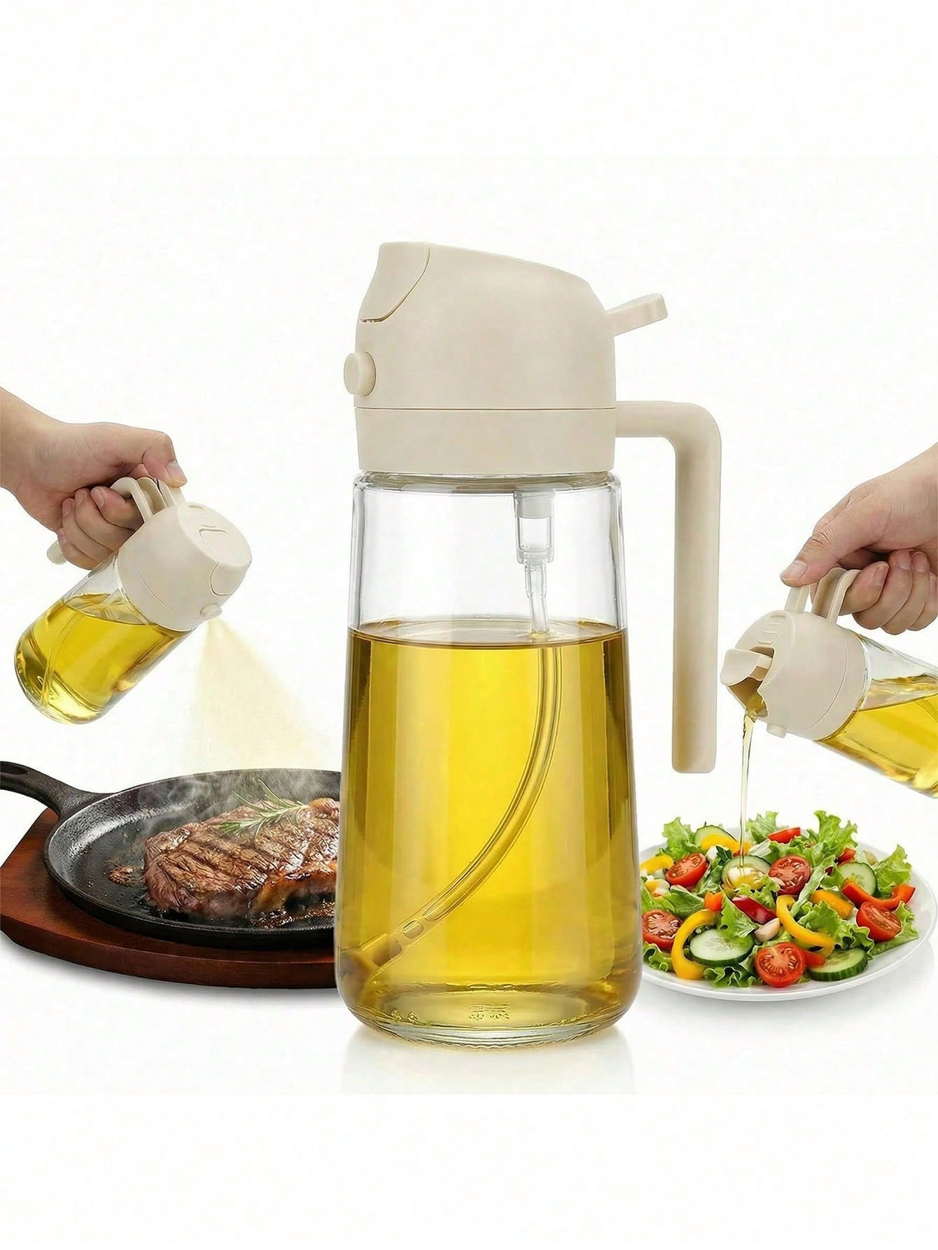 高級オリーブオイルディスペンサーボトル、遮光ガラスが紫外線を - Herb Keeper Bottle のレビューと価格