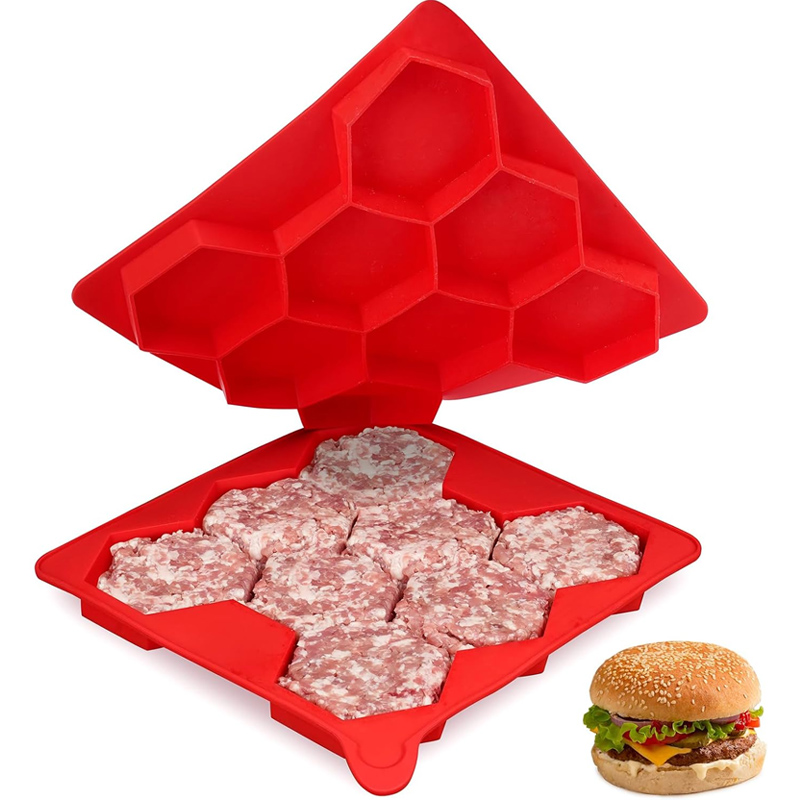 8穴シリコンハンバーガー型プレスモールド、ノンスティックバー - Meal Prep Freezer のレビューと価格