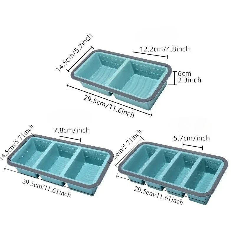 シリコン製スープポーションフリーズトレイ、蓋付き、食事準備用 - Meal Prep Freezer のレビューと価格