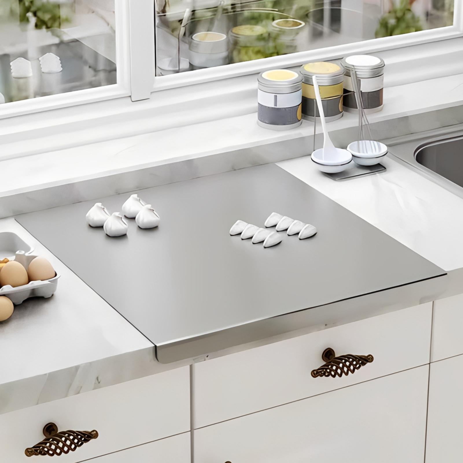 滑り止めステンレス鋼製まな板、金属製ボード、家庭やレストラン - Meal Prep For Cutting のレビューと価格