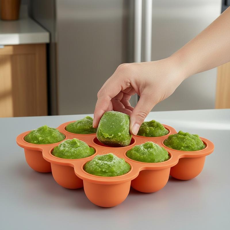 ベビーフードシリコン容器 9グリッド冷凍トレイ 漏れ防止蓋  - Meal Prep Freezer のレビューと価格