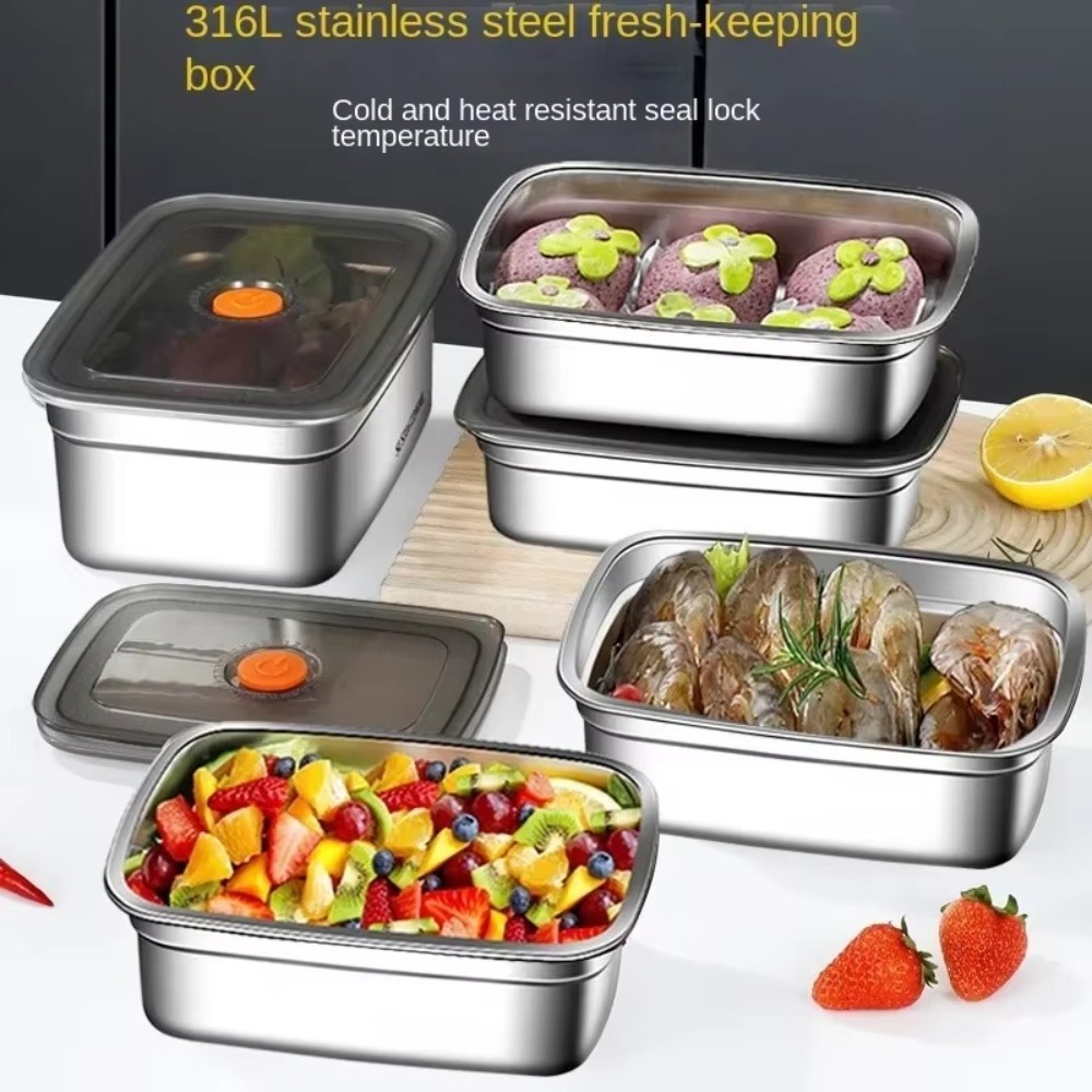 ステンレス鋼キャンプ弁当箱漏れ防止電子レンジ適切な弁当箱密封 - Meal Prep Freezer のレビューと価格