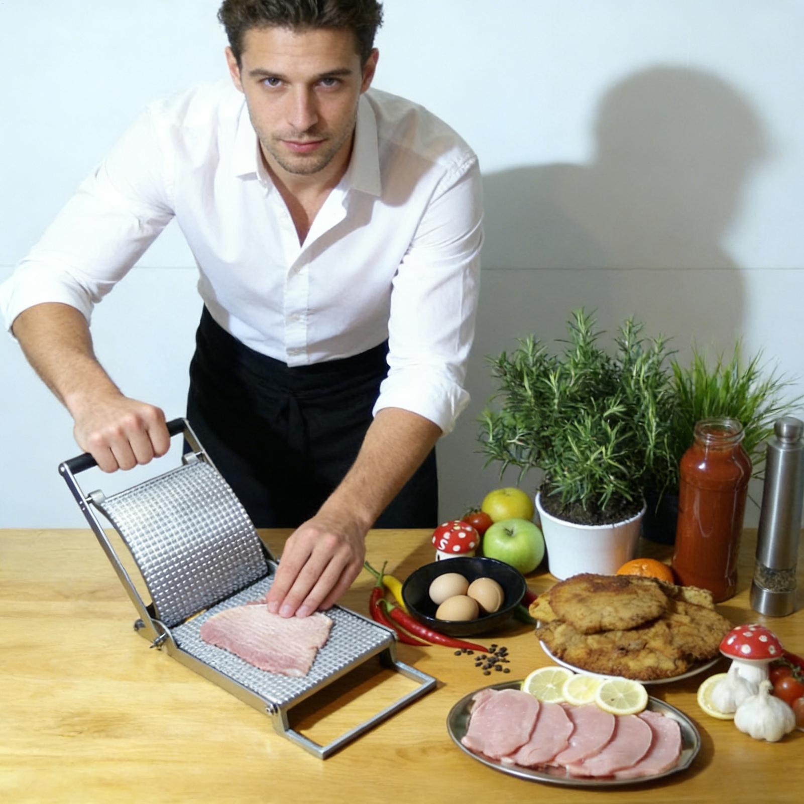 肉軟化剤 ステンレス製 手動 キッチンガジェット キッチン用 - Meal Prep Manual のレビューと価格