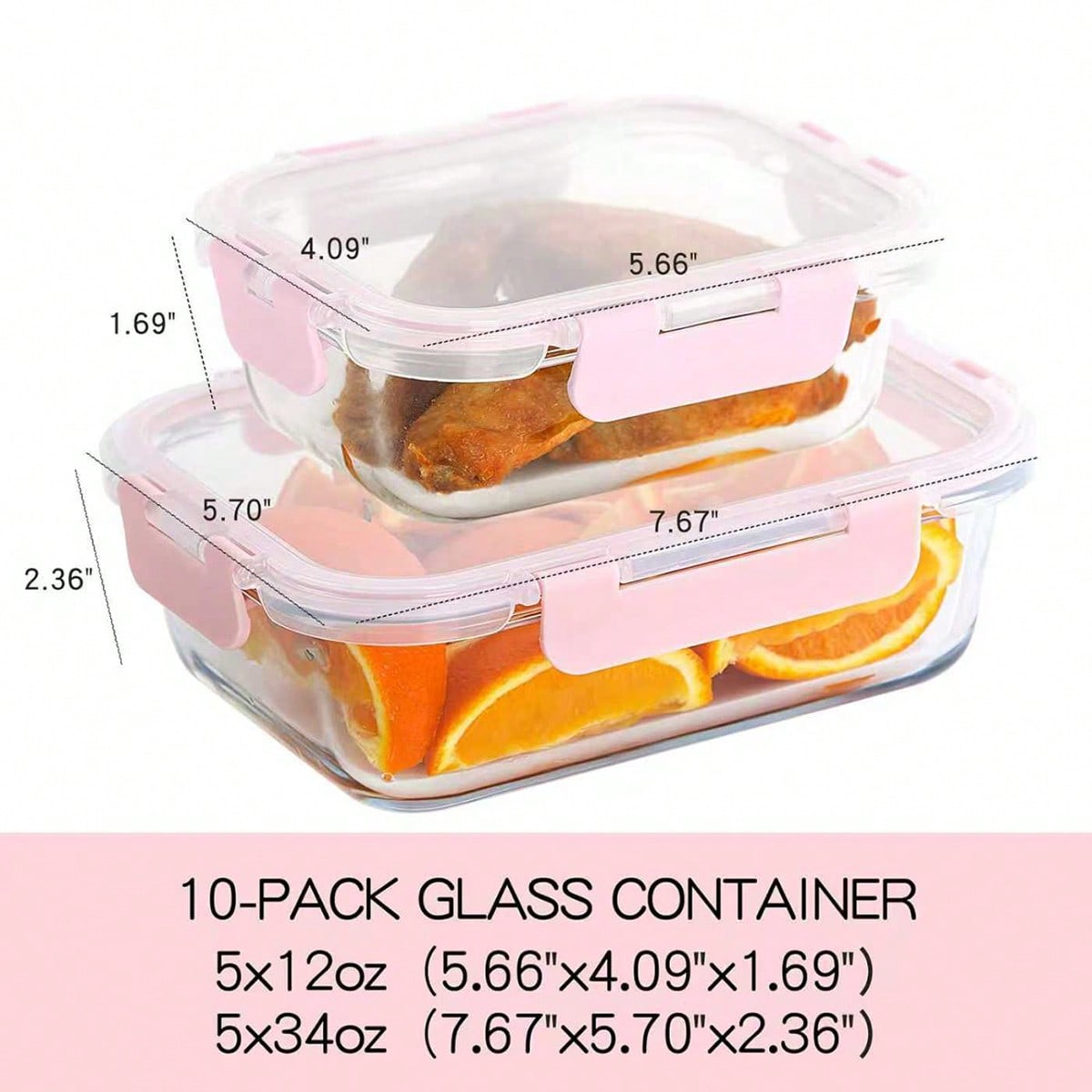 10個入りガラス製ミールプレップ容器、蓋付き食品保存容器、気 - Meal Prep Freezer のレビューと価格