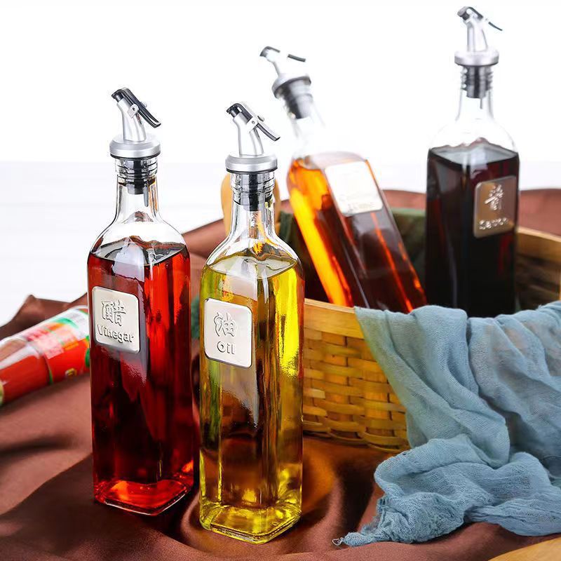 キッチンガラスオイルボトル、醤油酢用多目的調味料ディスペンサ - Herb Keeper Bottle のレビューと価格