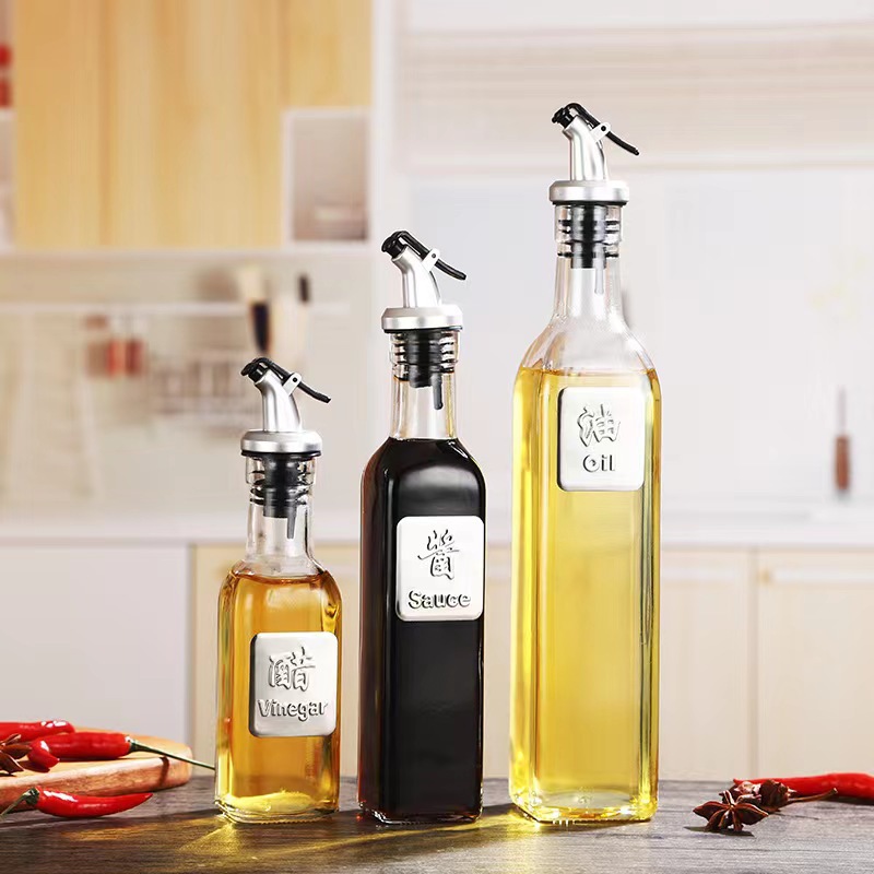 キッチンガラスオイルボトル、醤油酢用多目的調味料ディスペンサ - Herb Keeper Bottle のレビューと価格