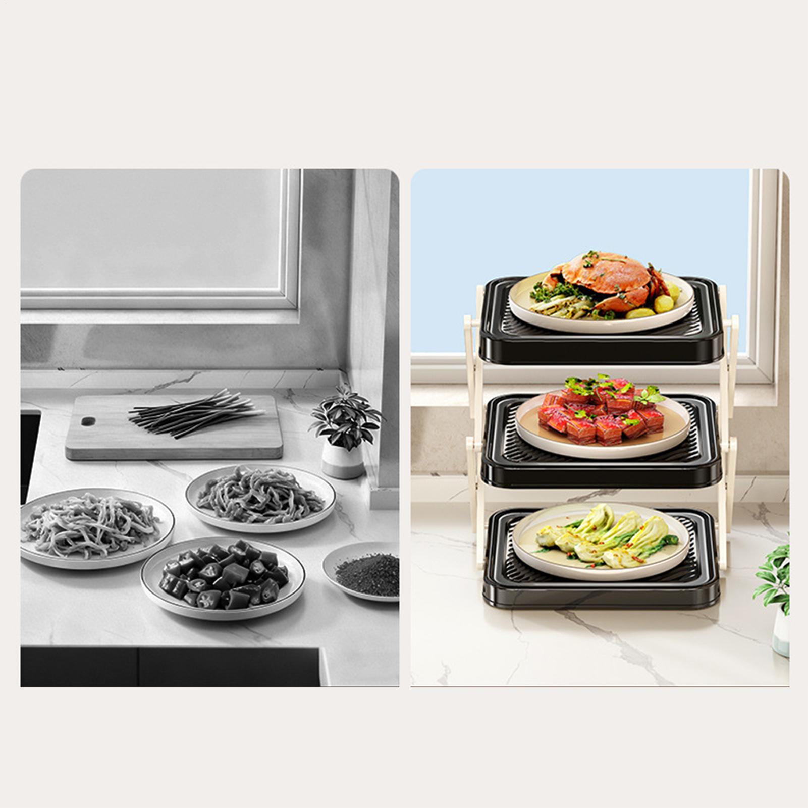 多層食品準備トレイラック 3層プレートオーガナイザー 多機能 - Meal Prep Chef のレビューと価格