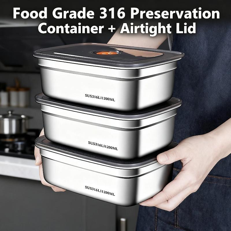 (BF06)ステンレス製キャンプ用ランチボックス 密閉型漏れ - Meal Prep Freezer のレビューと価格