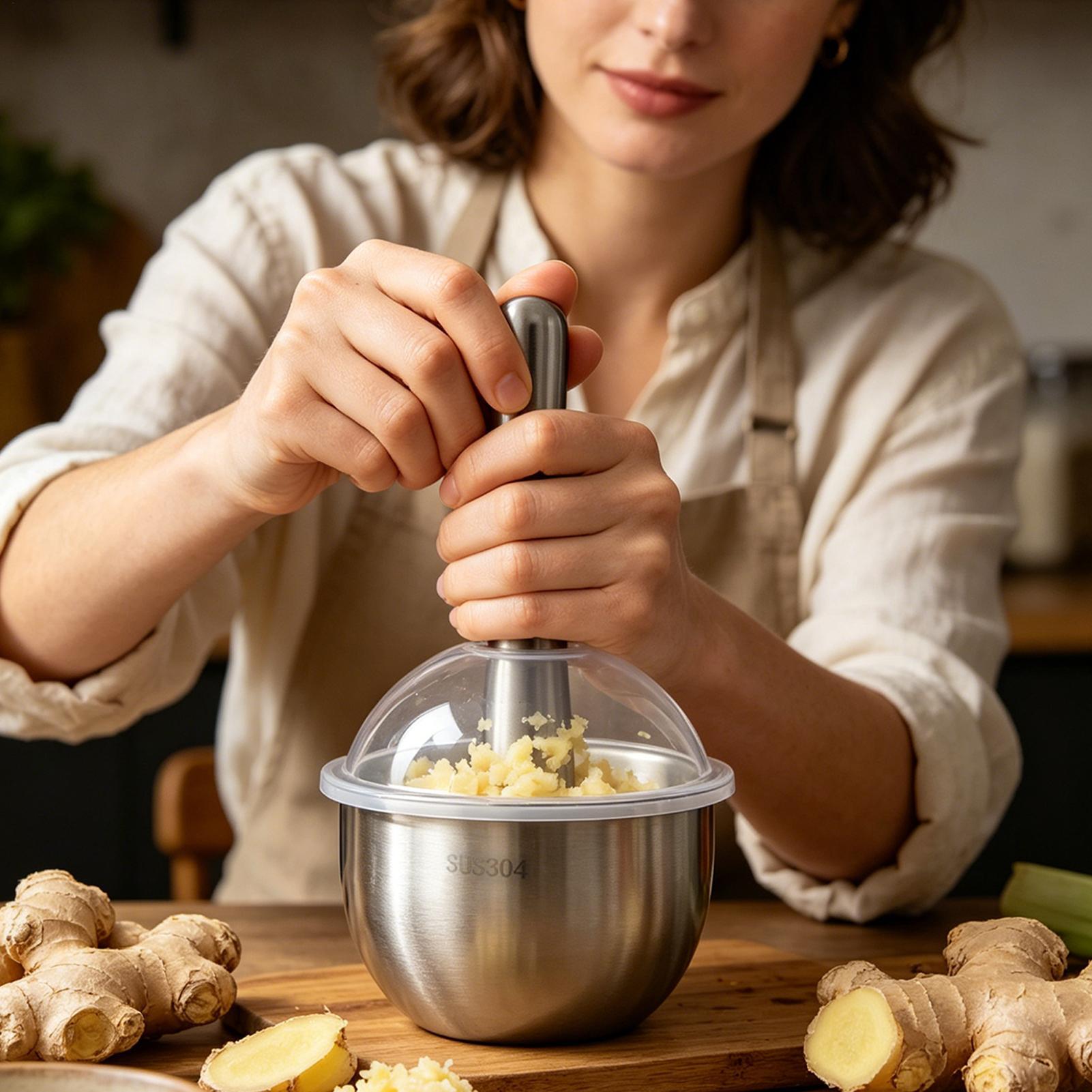 ガーリックミンサーツール手動フードクラッシャーハンドヘルドガ - Meal Prep Manual のレビューと価格