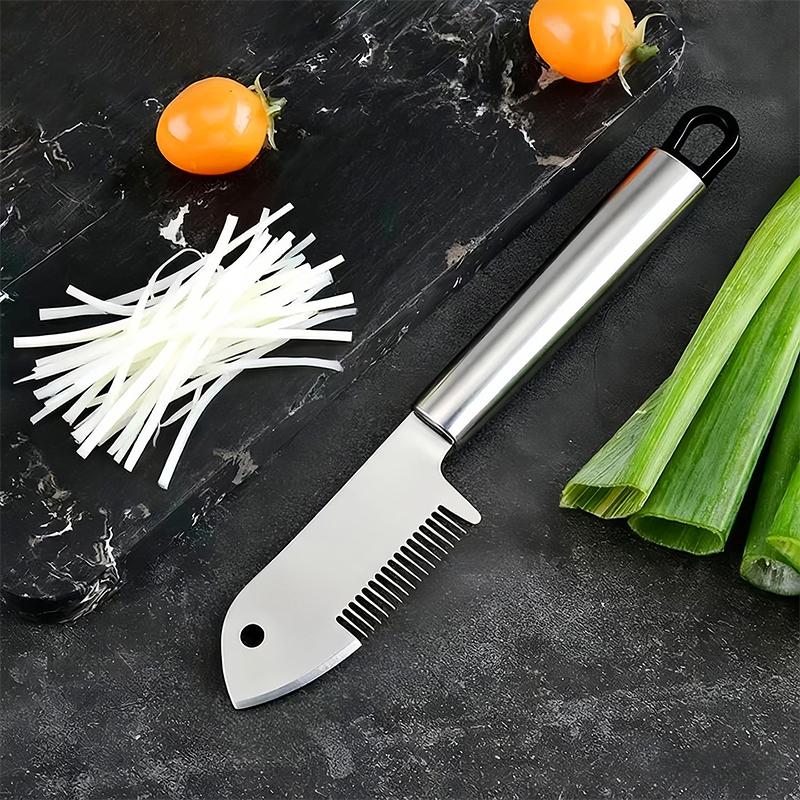 2個入りステンレス製ネギ千切りナイフ、鋭利な刃で家庭のキッチ - Meal Prep For Cutting のレビューと価格