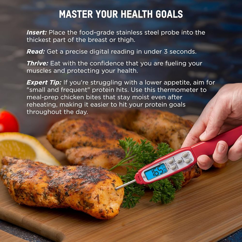 デジタル肉用温度計 - 高タンパク質食事の準備用 - 鶏肉、 - Meal Prep With Chicken のレビューと価格
