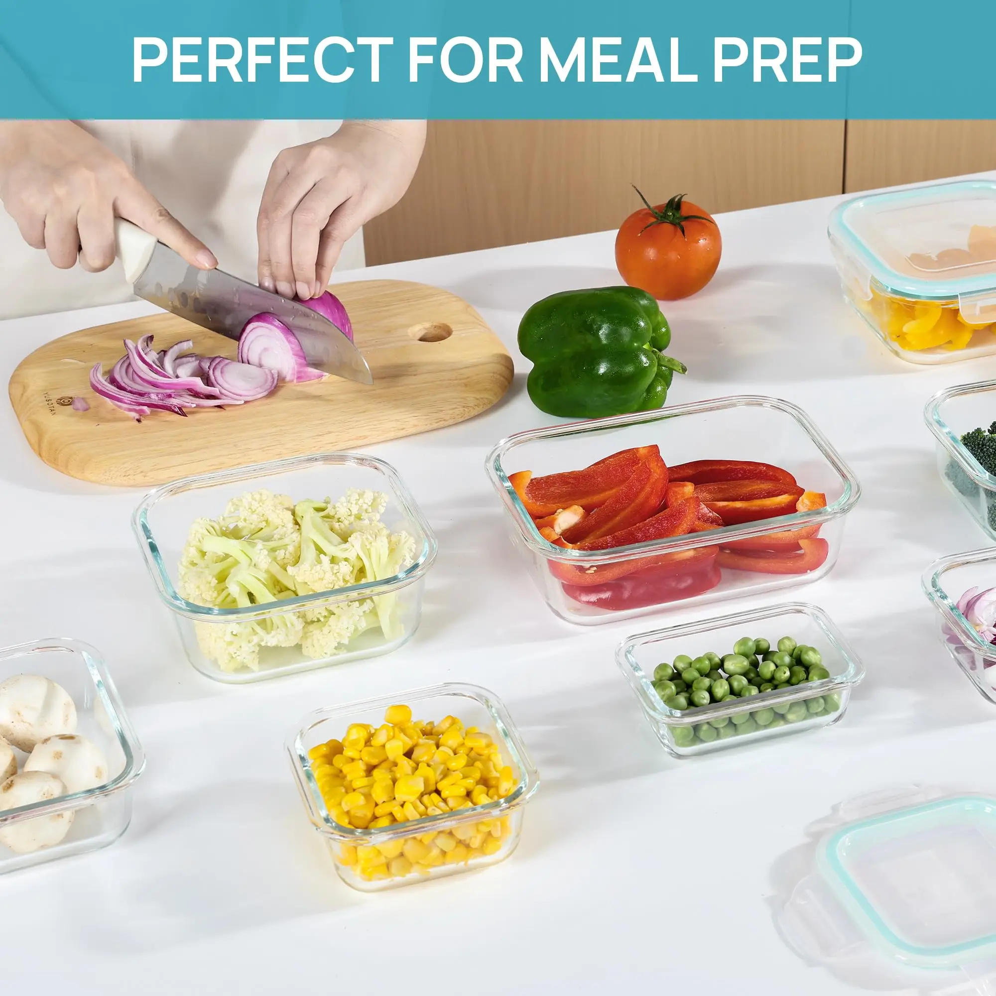 ガラスランチボックス食品保存容器、食事の準備、気密弁当箱、電 - Meal Prep Freezer のレビューと価格