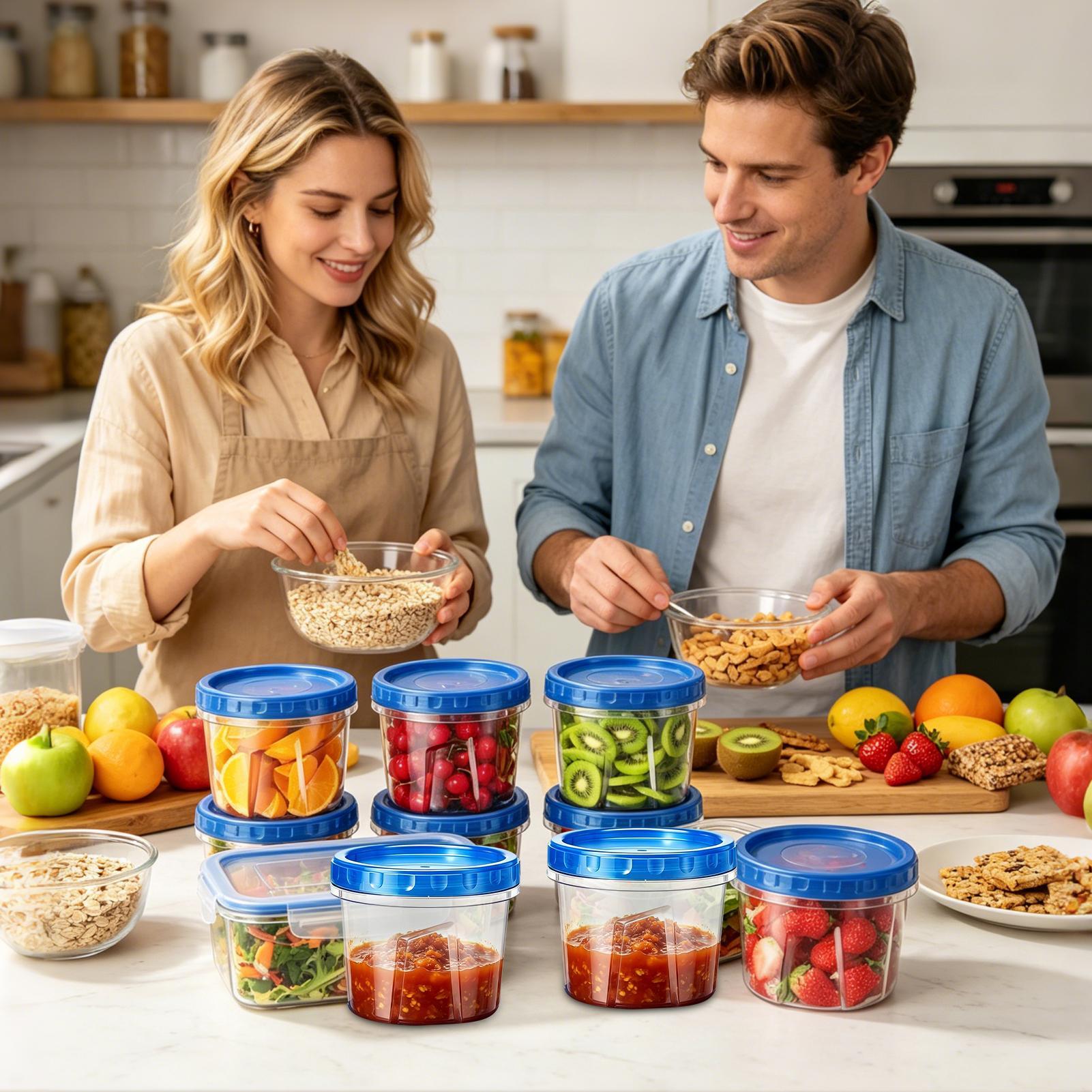 冷凍庫保存容器 16オンス 6個入り スタッカブルミールプレ - Meal Prep Freezer のレビューと価格